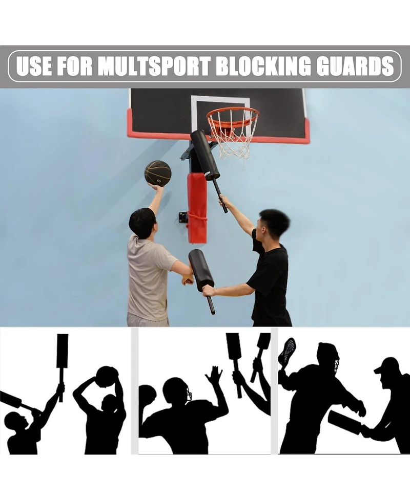Hikeen Padded Blocking Guards, 2 Pack Basketball Blocking Pads, Defense Sticks, Padded Contact Sticks, Pop Up Defender