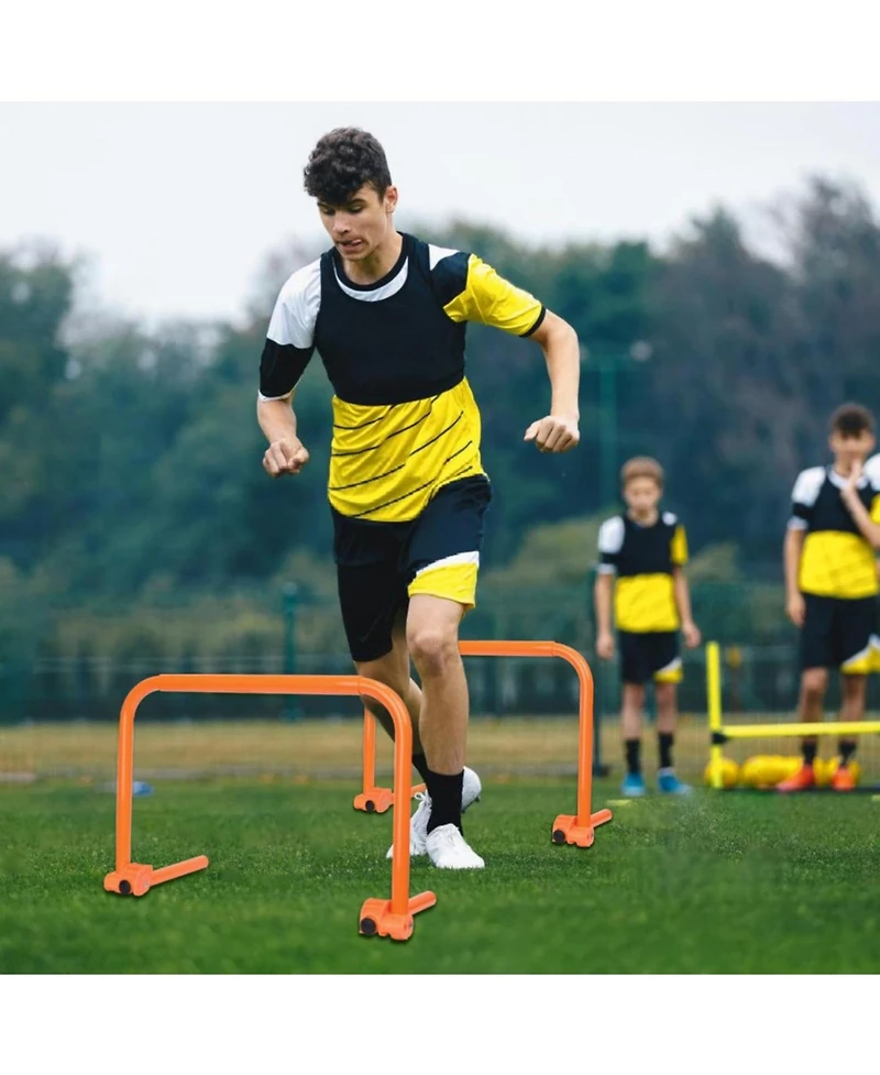 Hikeen Speed Training Hurdles, Adjustable Agility Training Hurdles for Football, Basketball, Soccer Hurdles Training Equipment Set of 6 with Bag