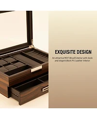 Yigii Executive Unisex Wood Valet Sunglasses Storage