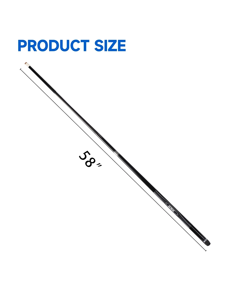 Gse Games & Sports Expert Piece Slick Fiberglass Graphite Composite Billiard Pool Cue Stick for Men/Women