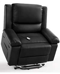 gaomon Electric Lift Recliner Chair - Heat and Massage, Pu Leather Power Lift Recliner for Elderly and Mobility Impaired, Adjustable Back and Legs