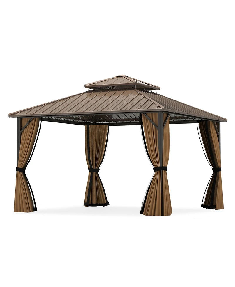 Slickblue Outdoor Hardtop Gazebo for Patio Lawn Garden Party Tent