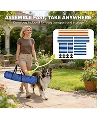 Aostirmotor Pet Agility Training Equipment, Dog Agility Course Set for Backyard, Complete Obstacle Course Kit with Tunnels and Hurdles