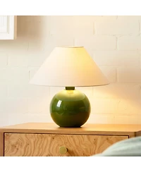 Fiona Classic Ceramic Led Table Lamp with Fabric Empire Shade