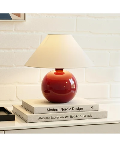 Fiona Classic Ceramic Led Table Lamp with Fabric Empire Shade