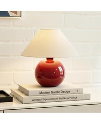 Fiona Classic Ceramic Led Table Lamp with Fabric Empire Shade
