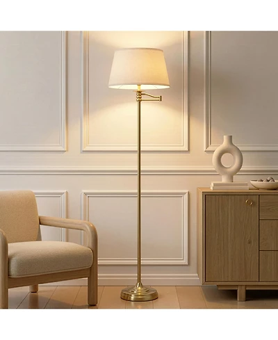 Brightech Caden Classic Led Floor Lamp with Extendable Swing Arm