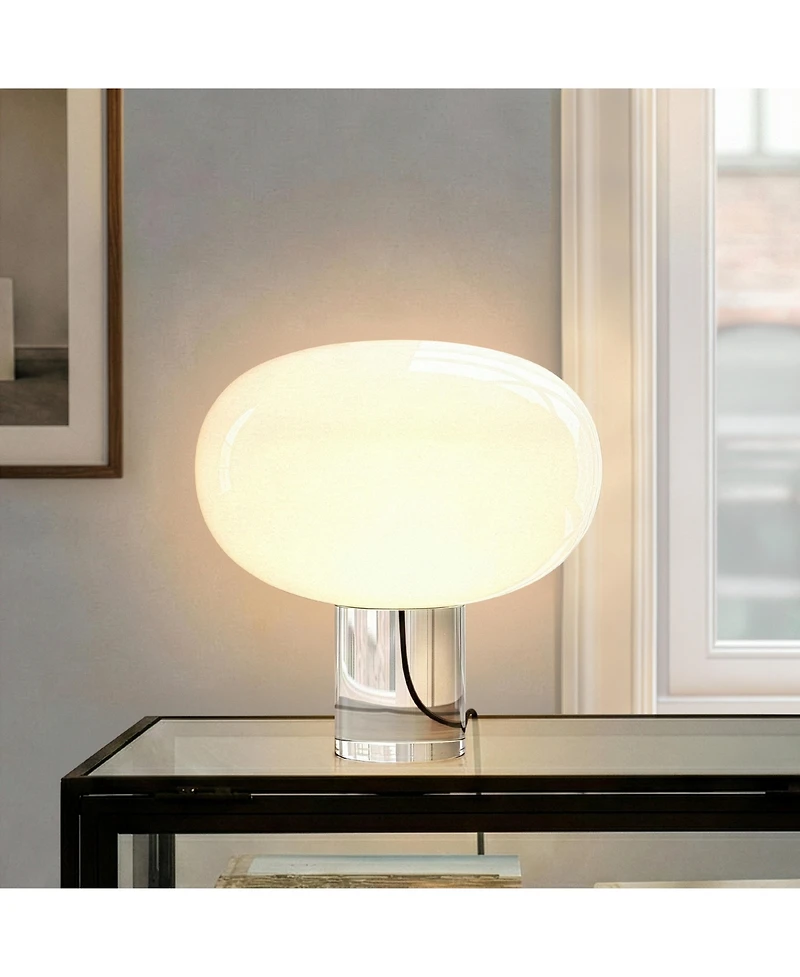 Brightech Callisto Oval Frosted Glass Modern Led Table Lamp