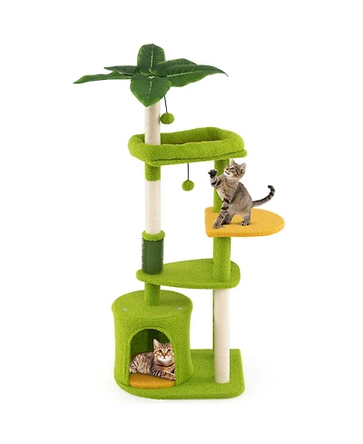 Cozito Cat Tree 48 in Cute Multi-Level Jungle Theme Tower