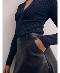 The Fold Women's Andalo Leather Skirt