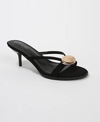 Berness Women's Royalty Kitten Heel Thong Sandal