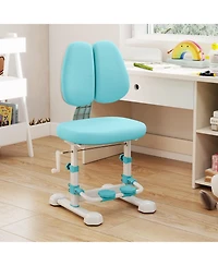 Sugift Kids Study Chair with Adjustable Double Backrest and Footrest