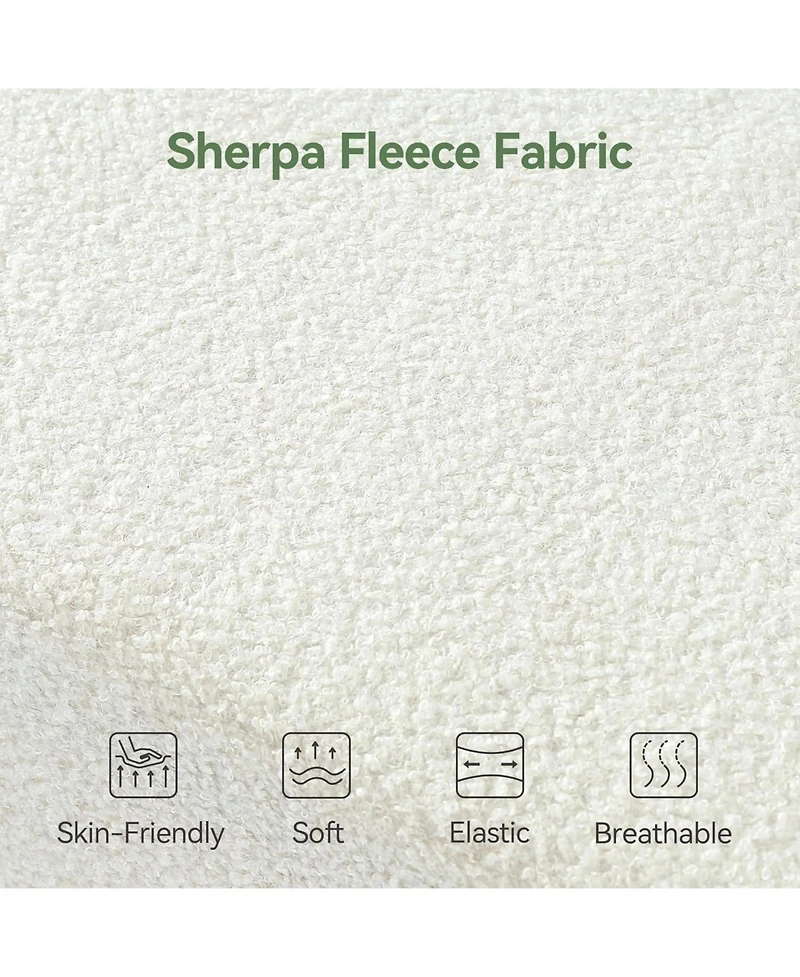 Tribesigns 47.24" Upholstered Entryway Bench, Solid Wood End of Bed Bench for Bedroom, Farmhouse Bay Window Seat with Cushion, Curved Support Legs