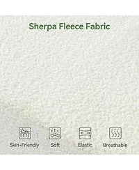 Tribesigns 47.24" Upholstered Entryway Bench, Solid Wood End of Bed Bench for Bedroom, Farmhouse Bay Window Seat with Cushion, Curved Support Legs