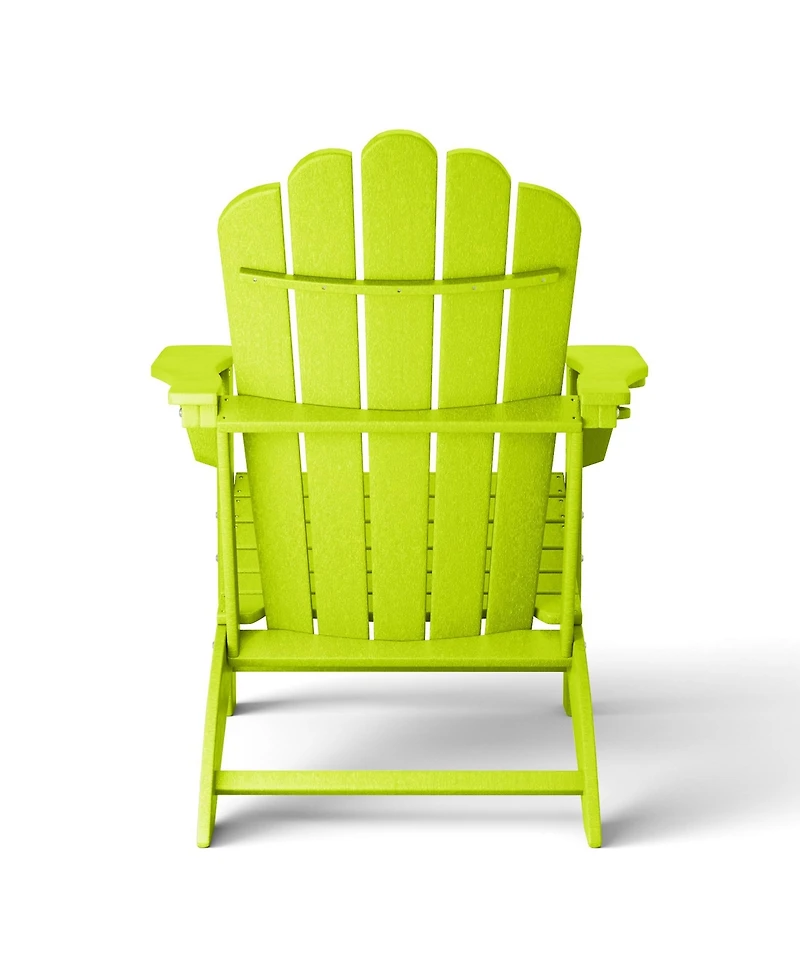 WestinTrends Outdoor Patio Hdpe Adirondack Chair With Cup Holder and Table Set