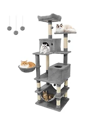 Cozito Cat Tree 66 in with 2 Condos and Sisal Scratching Posts