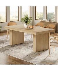 Tribesigns Farmhouse Dining Table for 6, Kitchen Table, Modern Dinner Table