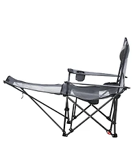 Mecale Reclining Camping Chair with Headrest and Foot Rest 220 lbs