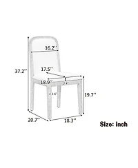 Streamdale Furniture Vintage Espresso Upholstered Dining Chair Set - 4 Chairs