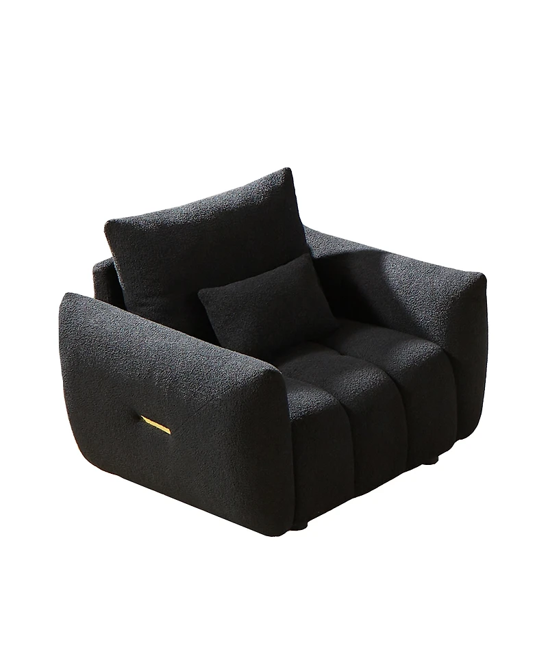Streamdale Furniture 35.2" Teddy Fabric Sofa, Modern Lounge Chair
