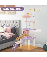 Cozito Cat Tower Multi-Level Star Moon Theme with Sisal Posts