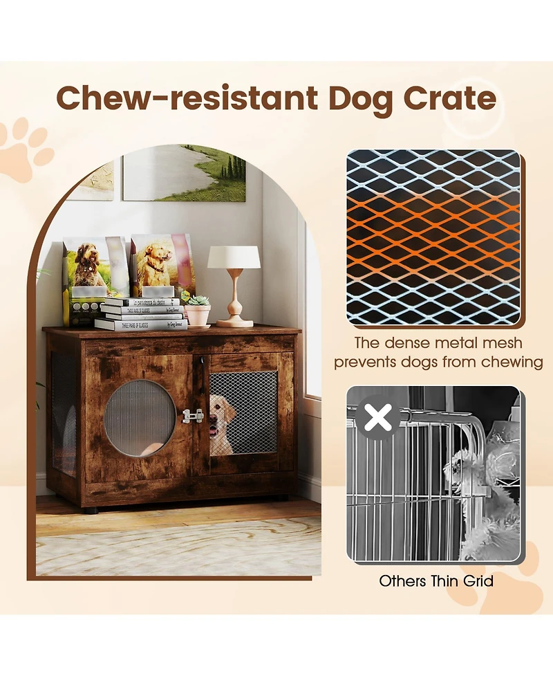 Cozito Dog Crate Furniture Style with Window and Lockable Door