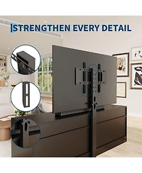 gaomon Home 32" to 80" Entertainment Center, Wood Media Console Dresser with 6 Drawers and Adjustable Bracket.