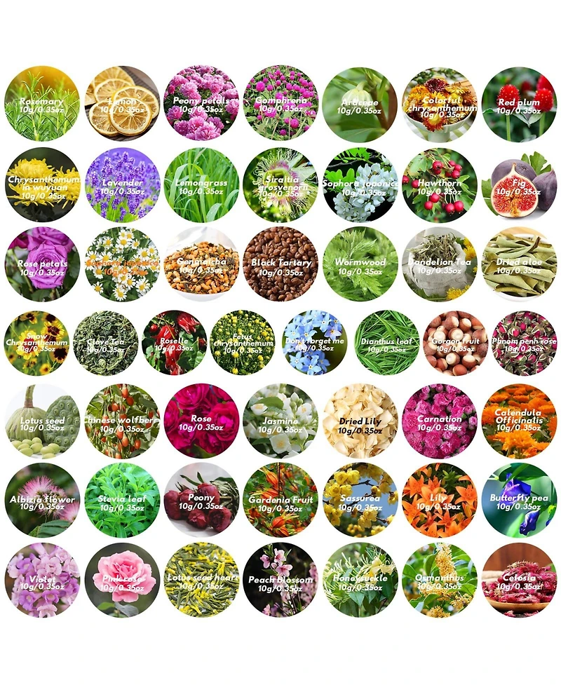 Gnuadz 50 bags Dried Flowers Herbs Kit