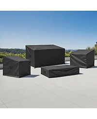 Gouun 420D Waterproof Patio Furniture Cover 4-Piece Set for Outdoor Tables, Chairs and Sofas