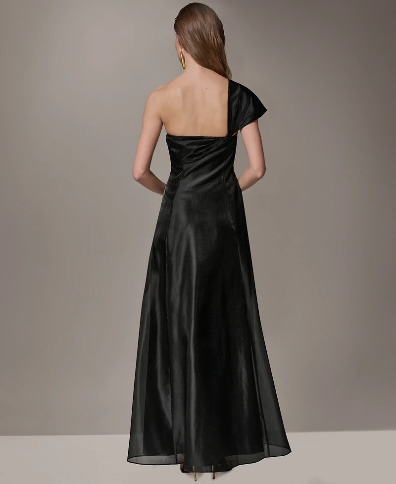 Donna Karan New York Women's Asymmetric-Neck One-Shoulder Gown