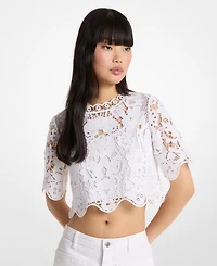 Michael Kors Women's Short-Sleeve Crewneck Top