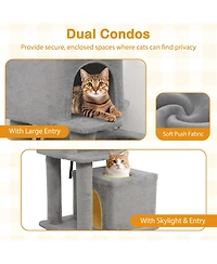 Cozito Cat Tree 57 in with 2 Condos Hammock and Hanging Balls