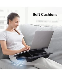 Gnuadz 15.6" Adjustable Lap Desk with Angles Mouse Pad Cushions Laptop Stand