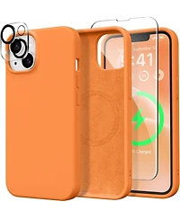 Gonez Magnetic for iPhone 15 Case Anti-Scratch Microfiber Lining Shockproof Protective Silicone Phone Cover