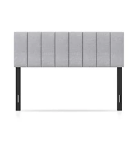 Gouun Linen Upholstered Headboard with Adjustable Width and Solid Wood Legs