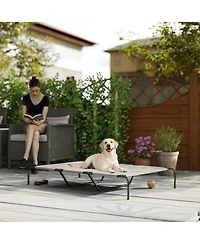 Aostirmotor Large Elevated Dog Bed Breathable mesh, sturdy steel frame, ideal for outdoor and indoor use. 60"L, perfect for large breeds