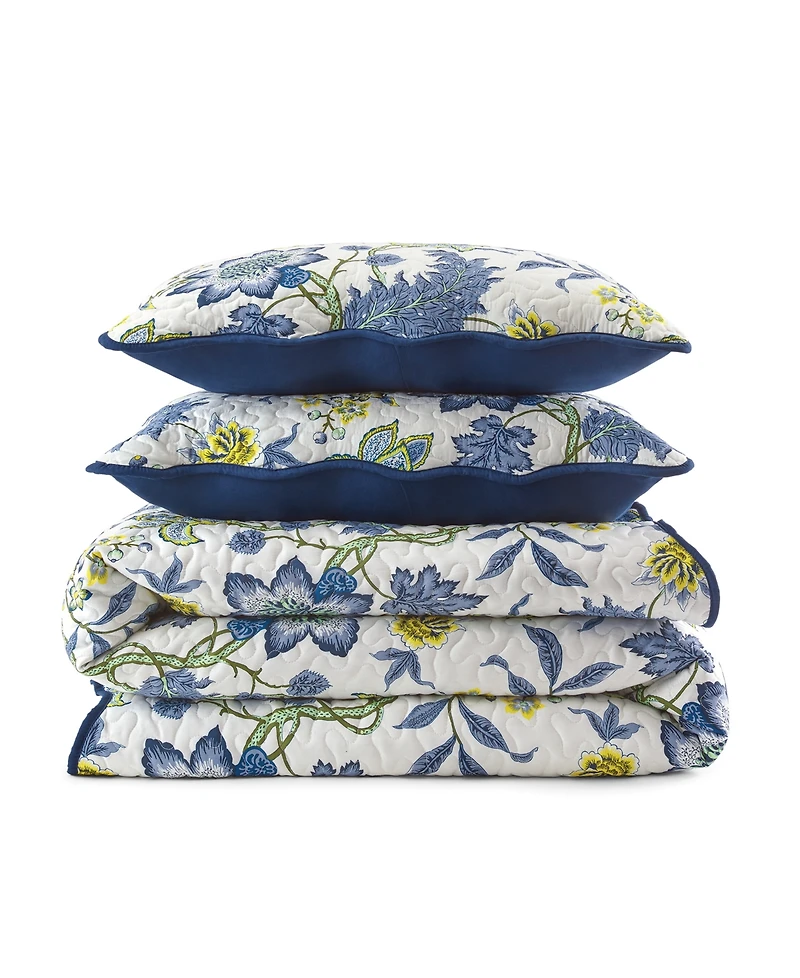 Waverly Maldives Percale 3-Pc. Quilt Set, King