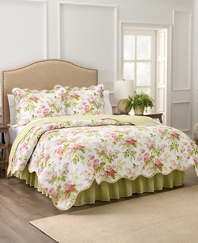 Waverly Emma's Garden Cotton 4-Pc. Quilt Set