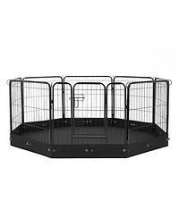 Cozito Dog Playpen 8 Panel 24x24 in Foldable Metal with Cover