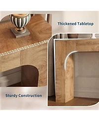 gaomon Long Console Table for Entryway,Slim Narrow Entrance Tables Farmhouse Wood Sofa Table Behind Couch for Entrance