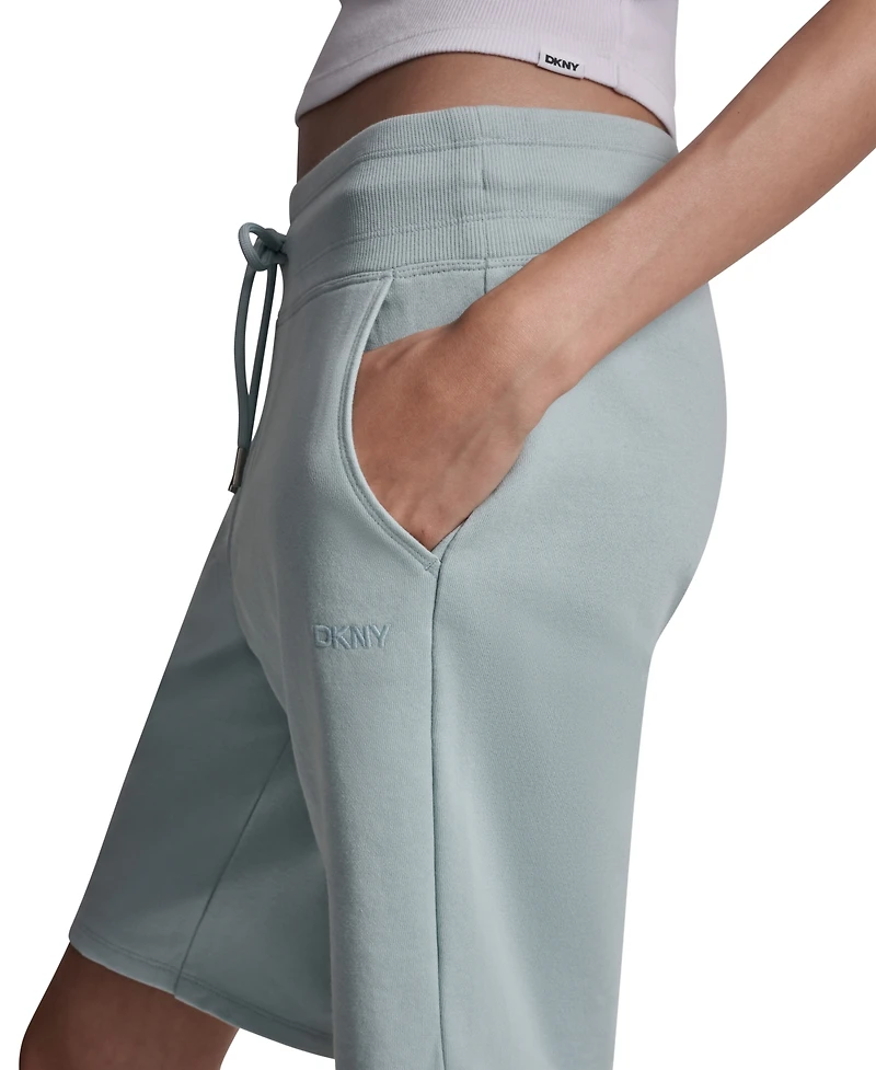 Dkny Sport Women's Embroidered Logo Bermuda Shorts