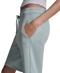 Dkny Sport Women's Embroidered Logo Bermuda Shorts