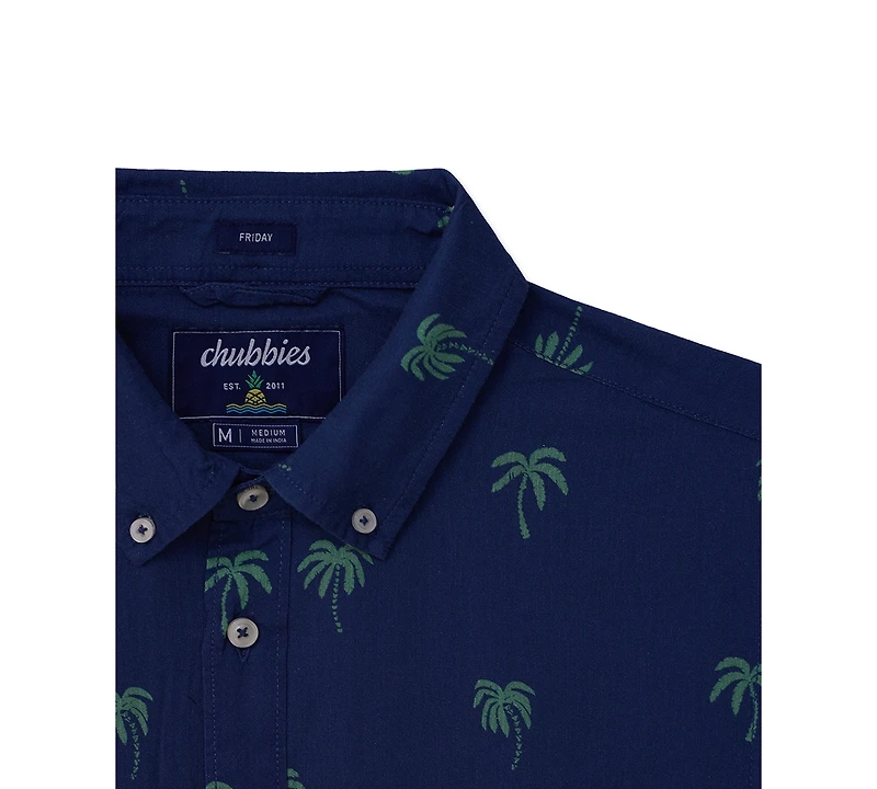 Chubbies Men's The Nighttime Palm Printed Shirt