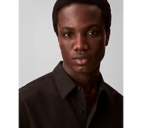 Calvin Klein Men's Collared Neck Long-Sleeve Shirt