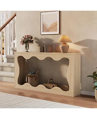 gaomon 63" Long Farmhouse Console Table with Storage, Narrow Entryway Sofa Table for Hallway, Foyer and Living Room