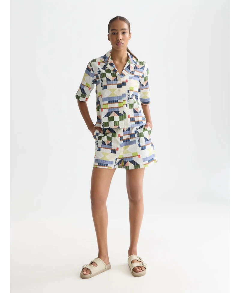 Scotch & Soda Women's and Printed Stitch-Embroidered Shorts