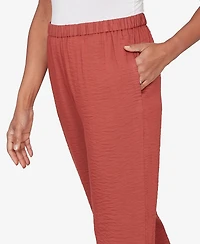 Alfred Dunner Petite Spice Market Wide-Leg Pull-On Ankle Pants