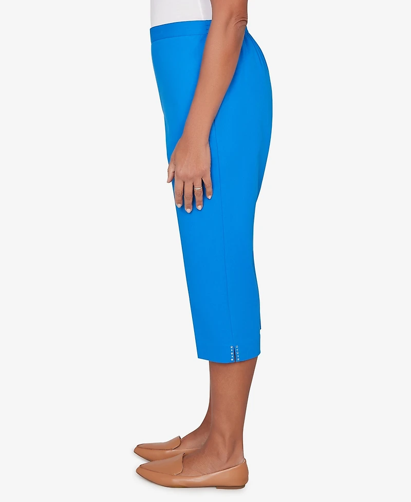 Alfred Dunner Petite Lady Liberty Heat-Set Side-Seam Pocket Capri Pants