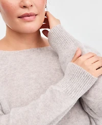 Charter Club Plus 100% Cashmere Boat-Neck Sweater, Macy's Exclusive
