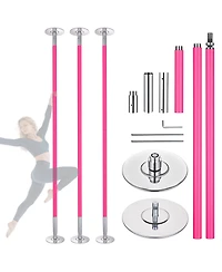Yescom 3 Pack 9.25 Ft Silicone Spinning Static Dancing Pole for Fitness Studio Club
